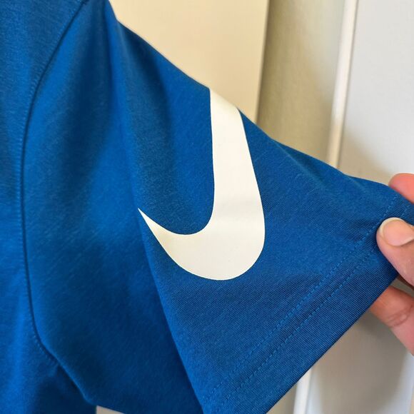 Nike Men's Athletic Cut Dri Fit Shirt Short Sleeves Tshirt Blue Tee Size S - Picture 6 of 9